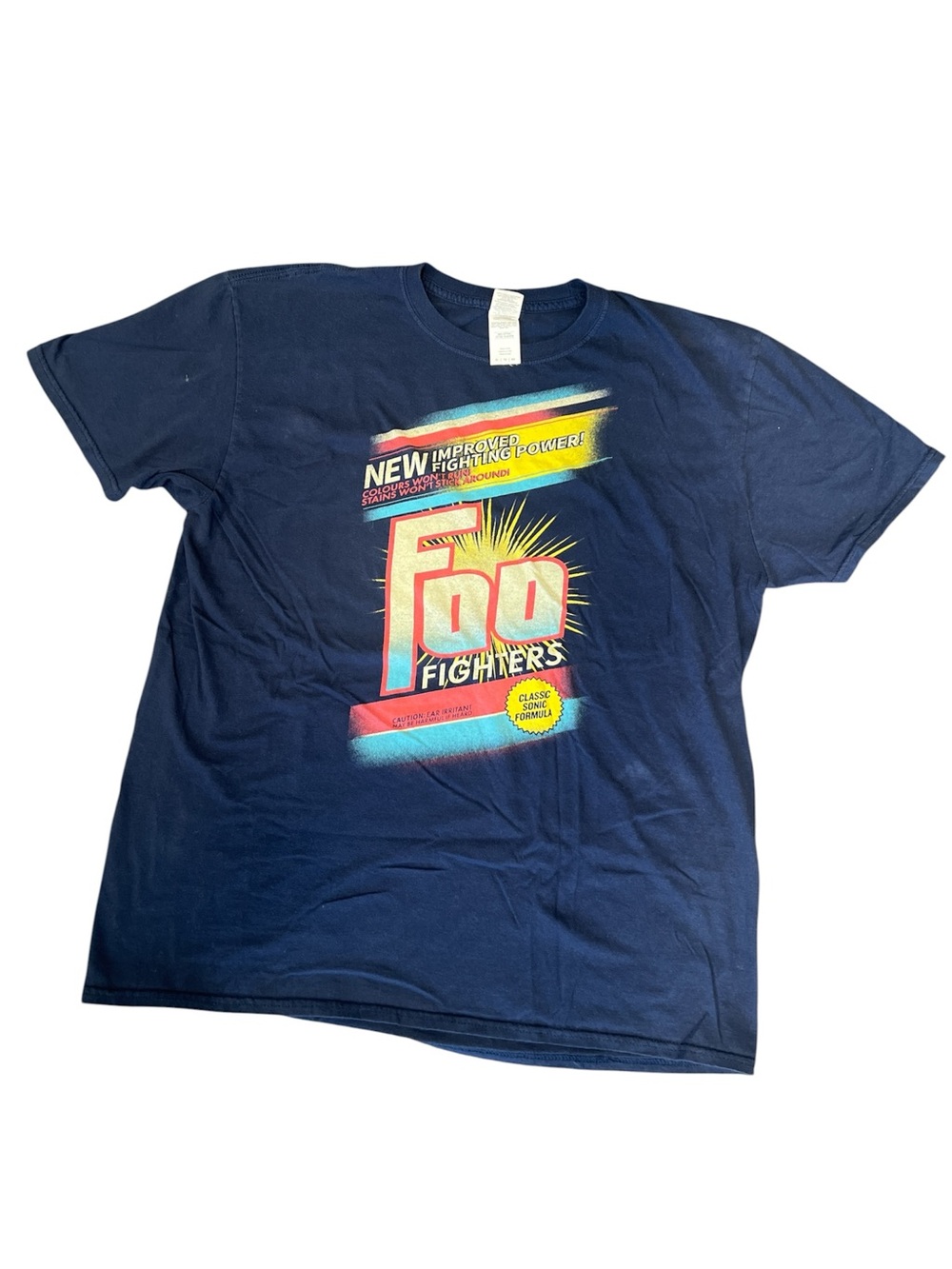 Foo Fighters Size XL Gildan Navy Softstyle Crewneck T‑Shirt